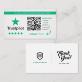 Trustpilot Reviewen | Zakelijke QR-code Bedankt Visitekaartje (Voorkant / Achterkant)