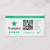Trustpilot Reviewen | Zakelijke QR-code Bedankt Visitekaartje (Voorkant)