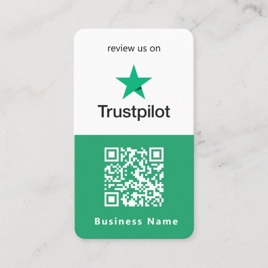 Trustpilot-Reviewen | Zakelijke Review UW QR-code Visitekaartje (Voorkant)