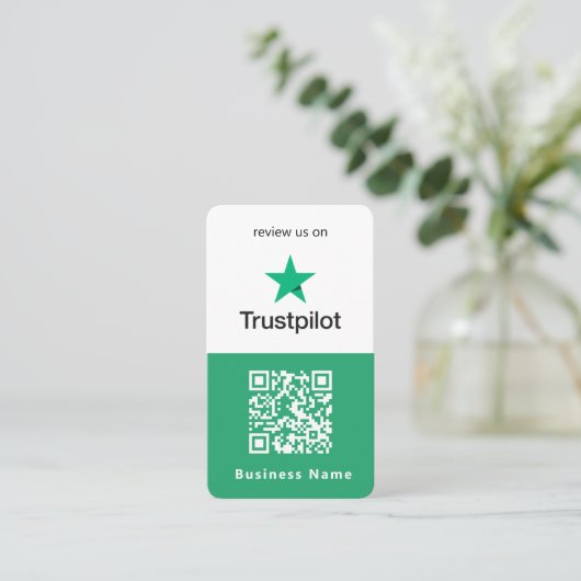 Trustpilot-Reviewen | Zakelijke Review UW QR-code Visitekaartje (Staand voorkant)