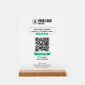 Trustpilot Reviews QR Code Beoordeel Mijn Bedrijf  Acryl Bord (Voorkant)