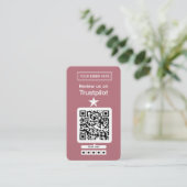 Trustpilot Reviewverzoek met Scanbare QR-code Visitekaartje (Staand voorkant)
