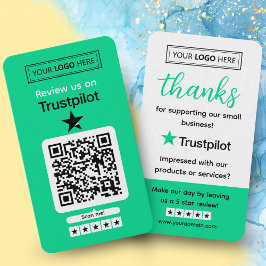 Trustpilot Reviewverzoek met scanbare QR-code Visitekaartje