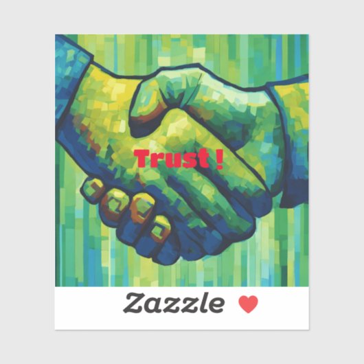 "TrustTouch: een handdruk in Sticker vorm" (Vel)