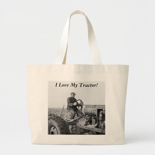 Trusty Old Tractor, 1930s Grote Tote Bag (Voorkant)