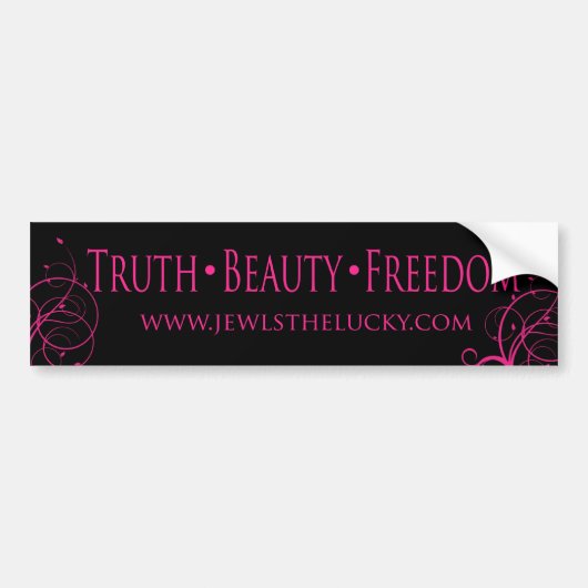 Truth Beauty Freedom Bumpersticker (Voorkant)