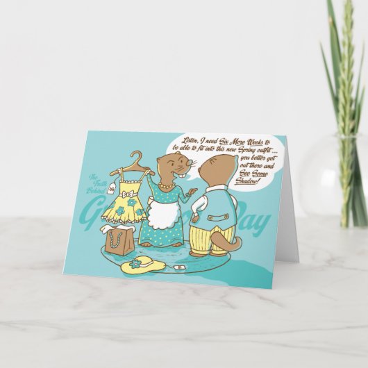 Truth Behind Groundhog Day Card CUSTOMIZABLE Kaart (Voorkant)