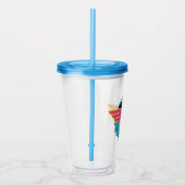 Truth Compassion Sterkte Comic Wonder Woman Logo Acryl Drinkbeker (Rechts)