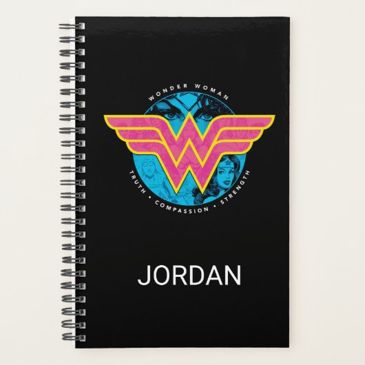 Truth Compassion Sterkte Comic Wonder Woman Logo Planner (Voorkant)