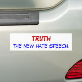 TRUTH, de nieuwe haatzaaiende toespraak. Bumpersticker (Op auto)