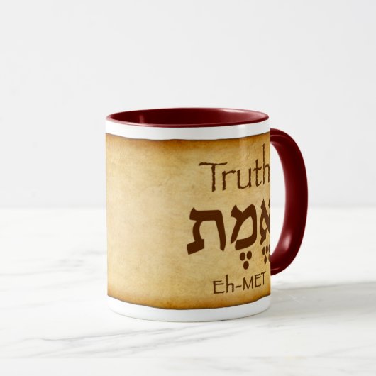 TRUTH EMET Hebreeuwse Mok (Voorkant rechts)