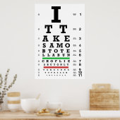 Truth Eye Chart Poster (Keuken)