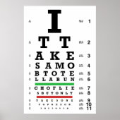 Truth Eye Chart Poster (Voorkant)