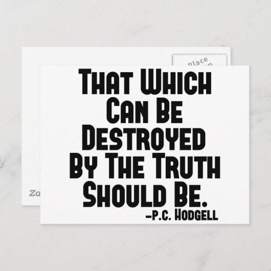 Truth Hurts Briefkaart (Voorkant / Achterkant)