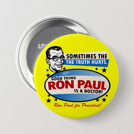 Truth Hurts Ron Paul Button (Voorkant /achterkant)