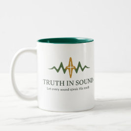 Truth in Sound Official Merch Tweekleurige Koffiemok
