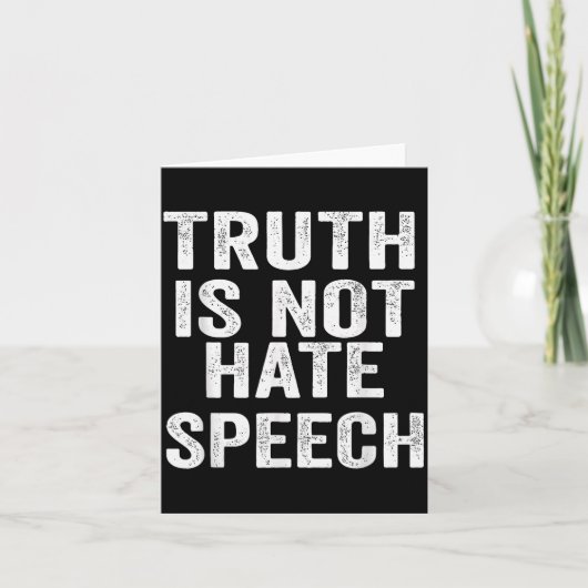 Truth Is Not Hate Speech  Kaart (Voorkant)