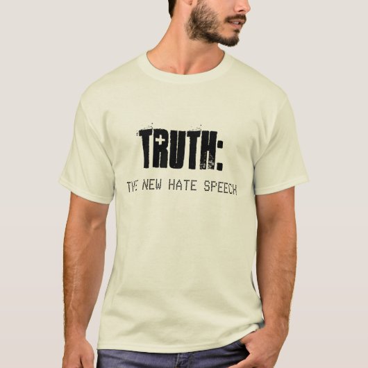 TRUTH IS THE NEW HATE SPEECH - Organic Mannen T T-shirt (Voorkant)