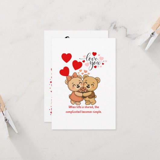 truth love card kaart (Voorkant / Achterkant in situ)