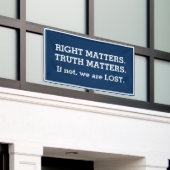 Truth Matets Impeachment Protest Sign | Blauw Spandoek (Buitenkant Gebouw)