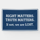 Truth Matets Impeachment Protest Sign | Blauw Spandoek (Horizontaal)