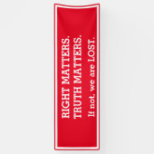Truth Matters Impeachment-protestbord breed Spandoek (Verticaal)