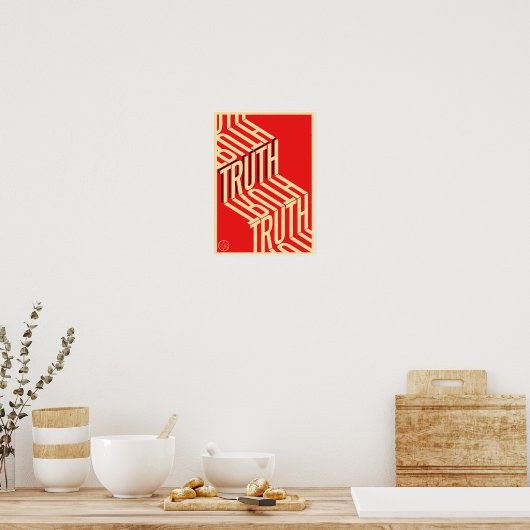 Truth minimalist Typography Poster (Keuken)