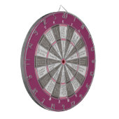 Truth of Dare Dart Board Pink/Grey (geen zoenen) Dartbord (Voorkant Links)
