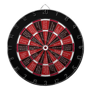 Truth of Dare (geen zoen) Red en Black Dartbord