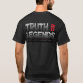 Truth of Legends in je Hometown - Black T-Shirt (Achterkant)