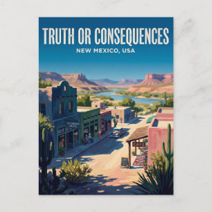 Truth or Consequences USA Briefkaart