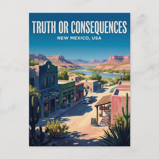 Truth or Consequences USA Briefkaart (Voorkant)