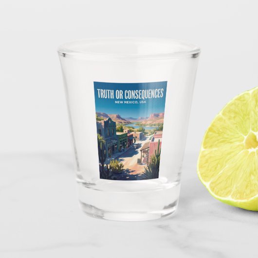 Truth or Consequences USA Shot Glas (Voorkant)