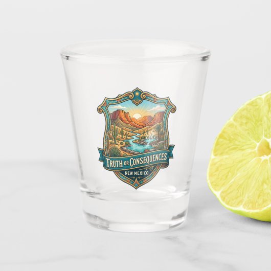 Truth or Consequences USA Shot Glas (Voorkant)