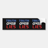 "Truth over Lies" blauw wit rood zwart - Bumpersticker (Voorkant)