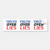"Truth over Lies" blauw wit rood zwart - Bumpersticker (Voorkant)