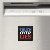 "Truth over Lies" blauw wit rood zwart - magneet (Insitu (Vaatwasser))