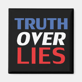 "Truth over Lies" blauw wit rood zwart - magneet