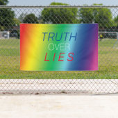 Truth over Lies - rood, wit, blauw, pride lgbtq Spandoek (Insitu)
