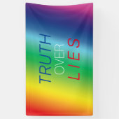Truth over Lies - rood, wit, blauw, pride lgbtq Spandoek (Verticaal)