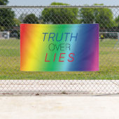 Truth over Lies - rood, wit, blauw, pride lgbtq Spandoek (Insitu)
