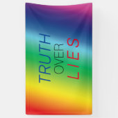 Truth over Lies - rood, wit, blauw, pride lgbtq Spandoek (Verticaal)
