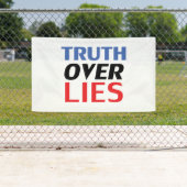 Truth over Lies, rood wit en blauw Spandoek (Insitu)