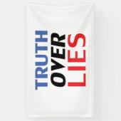 Truth over Lies, rood wit en blauw Spandoek (Verticaal)