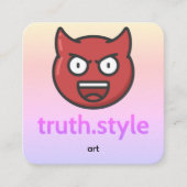 truth style vierkante visitekaartje (Voorkant)