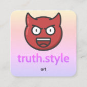 truth style vierkante visitekaartje (Achterkant)