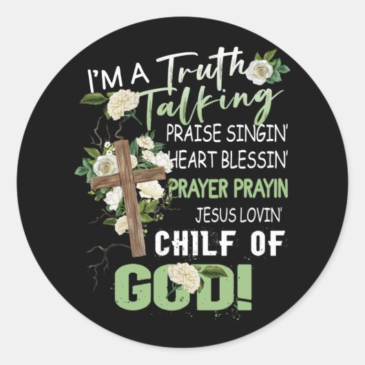 Truth Talking Phoogse zingerij hartslag Zwerende P Ronde Sticker (Voorkant)