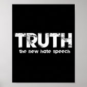 Truth The New Hate Speech Funny Quote Poster (Voorkant)