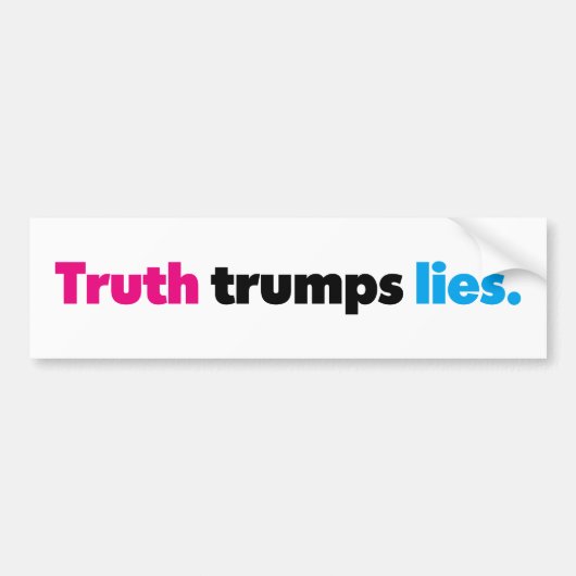 Truth Trumps Lies Bumpersticker (Voorkant)