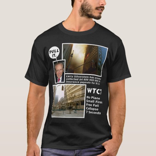 Truth WTC7 Trek het donkere shirt aan (Voorkant)